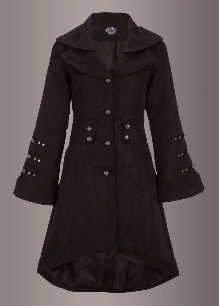 Wednesday Black Victorian Coat with Lacing - Image 3