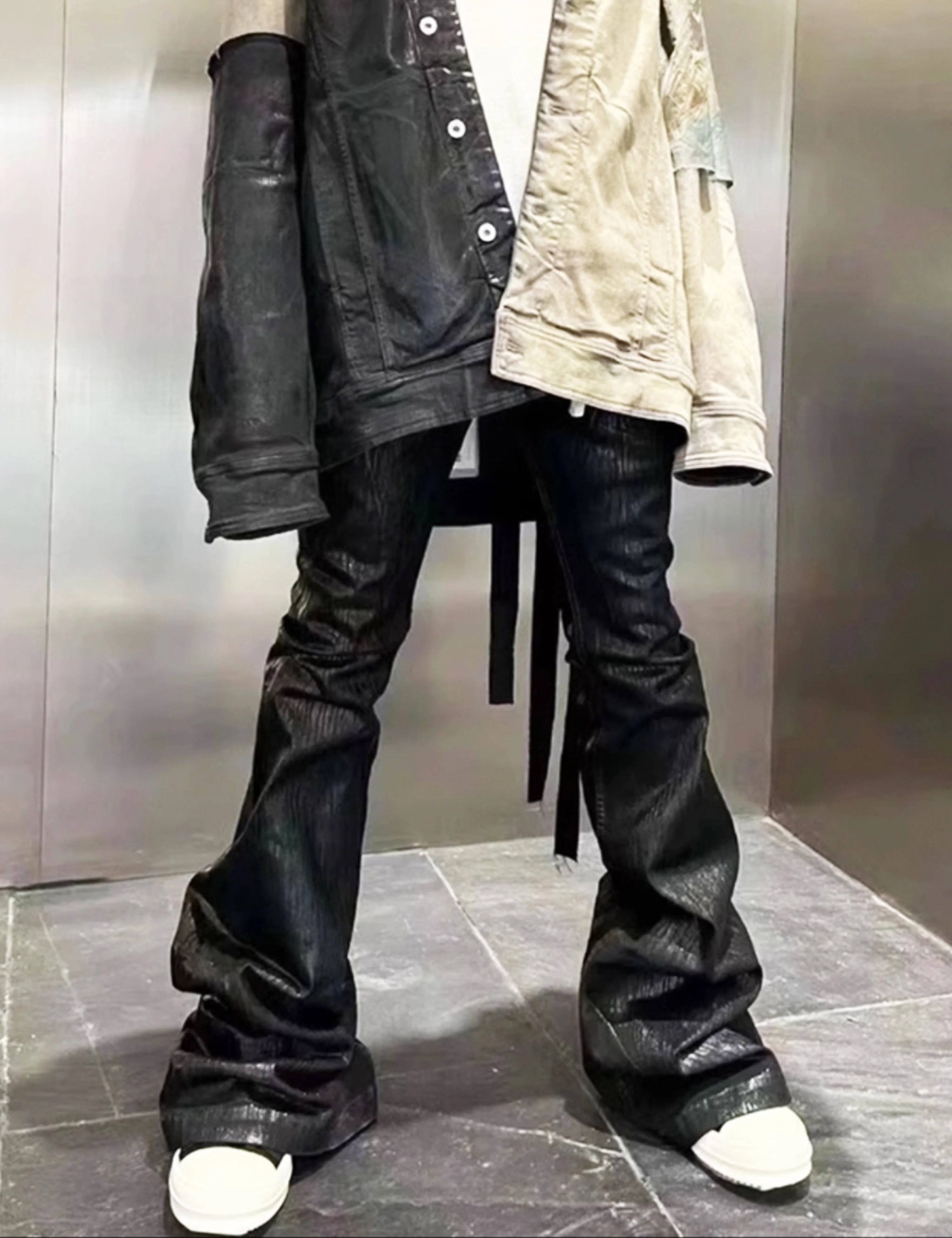 WIDEBOY WAXED FLARE DENIM - Image 2