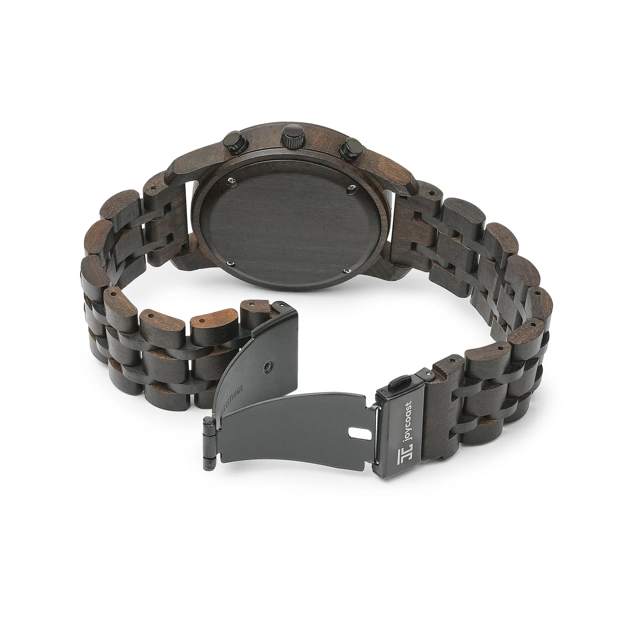 Wild Men's Watch | Black Sandalwood & Zebrawood Chronograph - Image 5