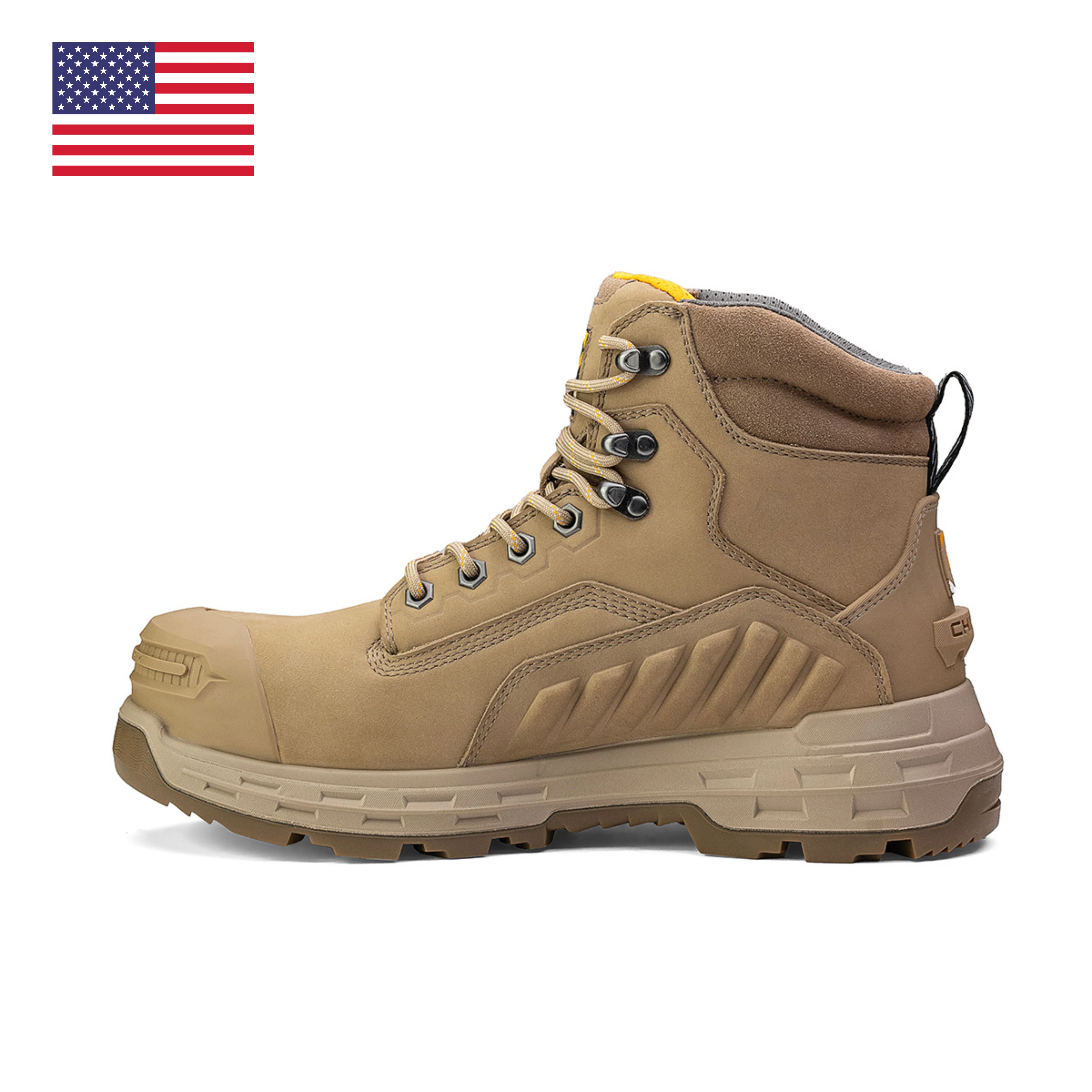 Wildwood 6” Waterproof Composite Toe Boot - Stone - Made in USA - Image 2