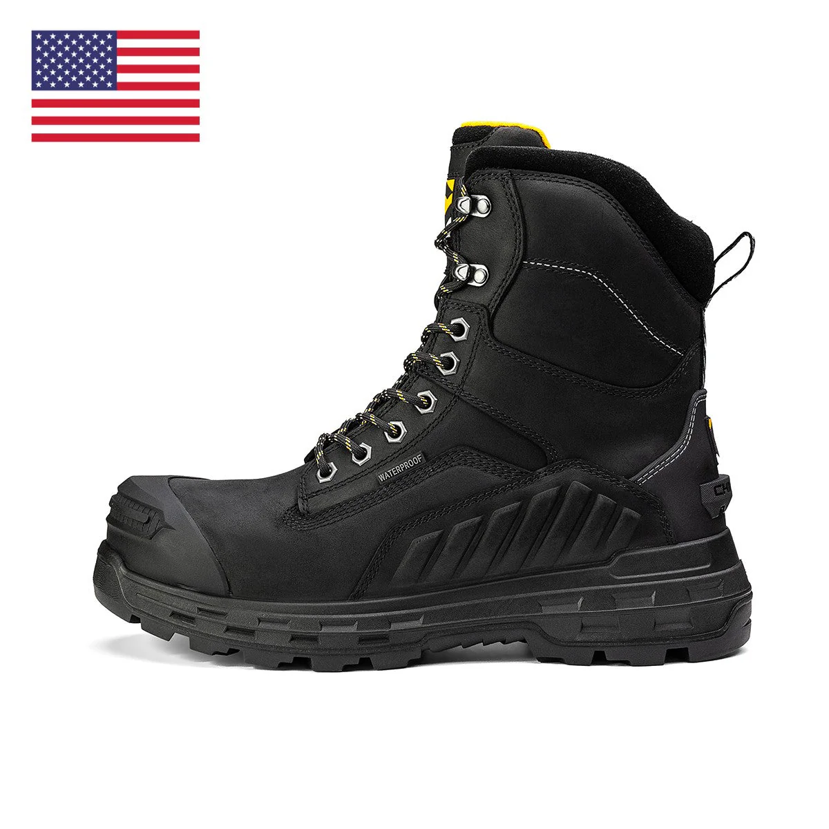 Wildwood 8” Waterproof Composite Toe Black Boot - Made in USA - Image 2