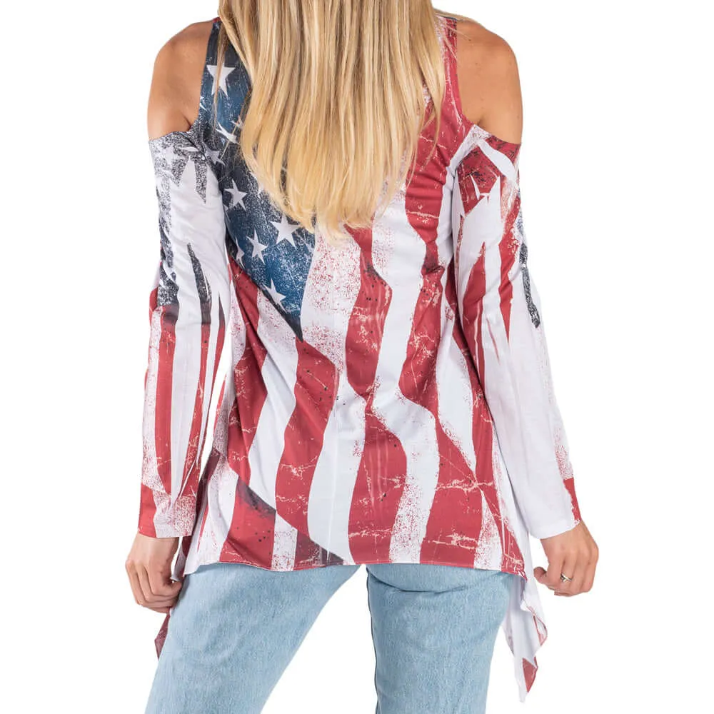 Women's Made in USA Cold Shoulder Tunic - Image 4