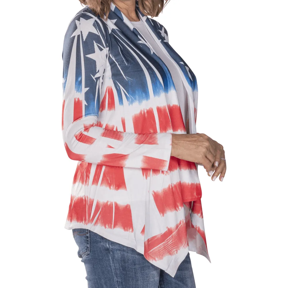 Women's Made in USA Stars and Stripes Cardigan - Image 2
