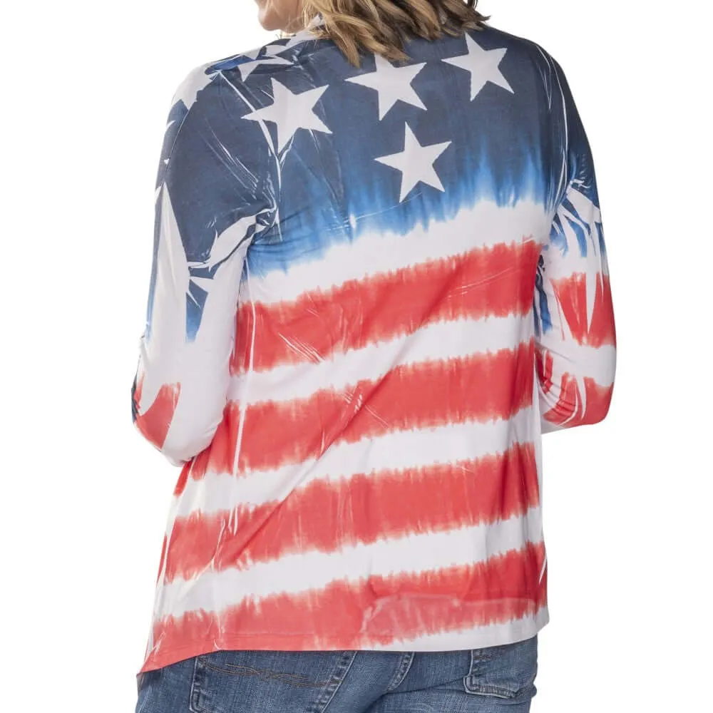 Women's Made in USA Stars and Stripes Cardigan - Image 3