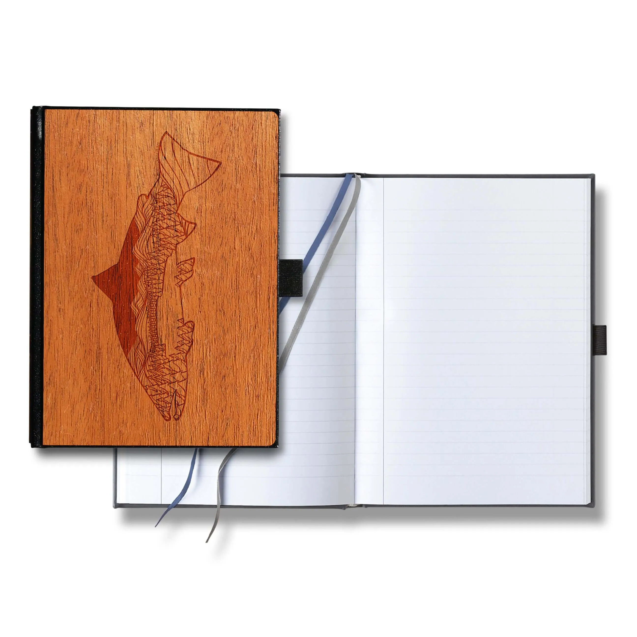 Wood Journal / Planner / Notebook (Salmon Night Landscape) - Image 3