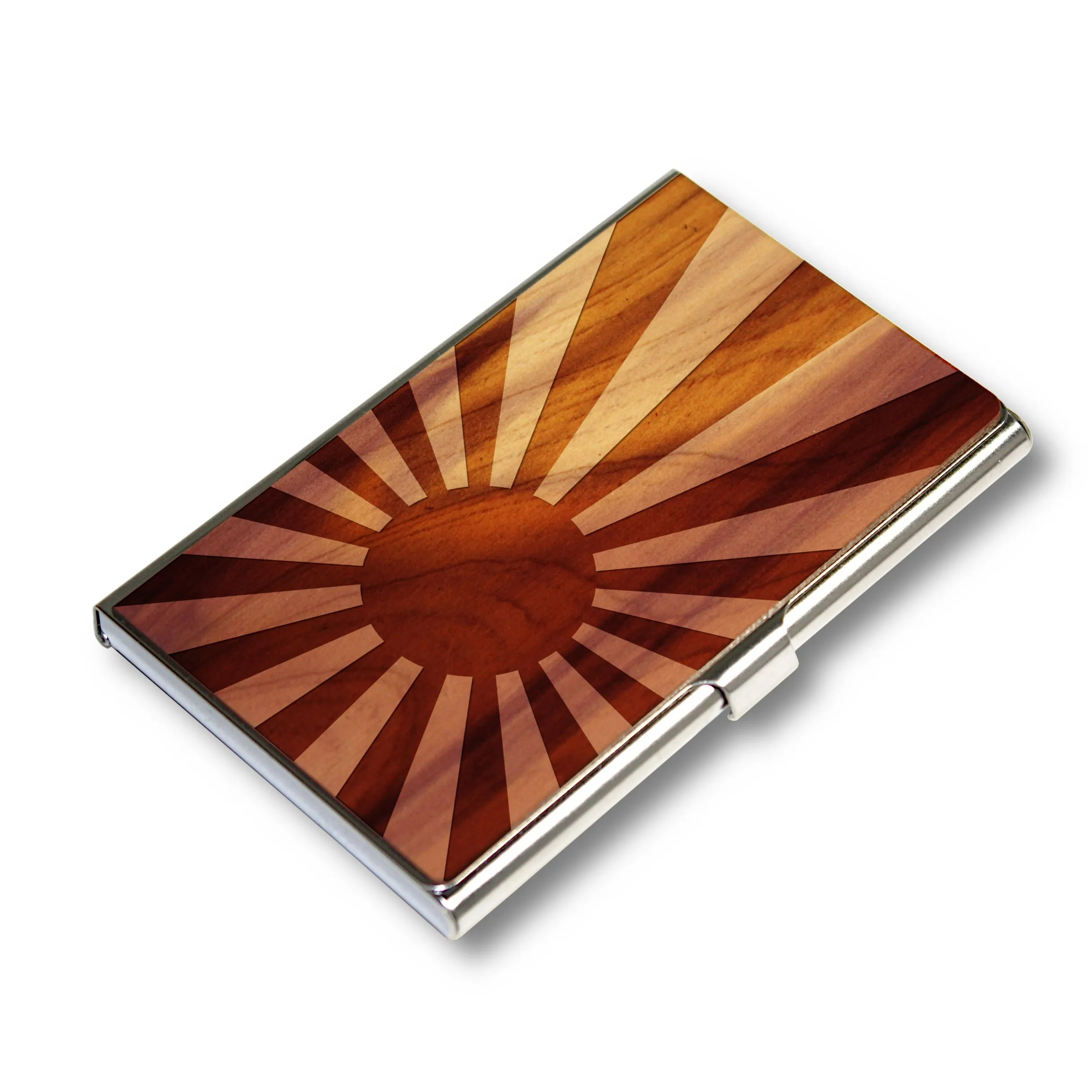 Wooden Business Card Holder Japanese Naval Ensign Flag in Aromatic Cedar - Image 4